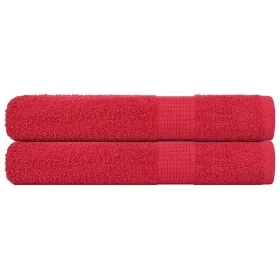 Toallas de sauna 2 uds 100% algodón rojo 80x200 cm 360 gsm de , Toallas - Ref: Foro24-136935, Precio: 31,75 €, Descuento: %