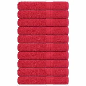 Toallas de sauna 10 uds 100% algodón rojo 80x200 cm 360 gsm de , Toallas - Ref: Foro24-136937, Precio: 105,34 €, Descuento: %