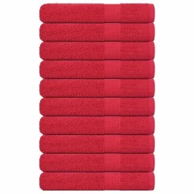 Toallas 10 uds rojo 100x200 cm 360 gsm 100% algodón de , Toallas - Ref: Foro24-136940, Precio: 129,99 €, Descuento: %