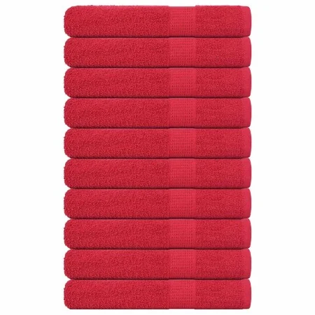 Toallas 10 uds rojo 100x200 cm 360 gsm 100% algodón de , Toallas - Ref: Foro24-136940, Precio: 129,99 €, Descuento: %