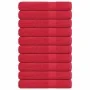 Toallas 10 uds rojo 100x200 cm 360 gsm 100% algodón de , Toallas - Ref: Foro24-136940, Precio: 129,99 €, Descuento: %