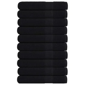 Toallas de sauna 10 uds 100% algodón negro 80x200 cm 360 gsm de , Toallas - Ref: Foro24-136961, Precio: 115,88 €, Descuento: %