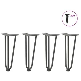 Patas de mesa tipo horquilla 4 uds acero macizo antracita 30 cm de , Patas para mesas - Ref: Foro24-4012438, Precio: 43,79 €,...