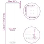 Patas para mesa de centro 4 uds acero antracita 30-32 cm de , Patas para mesas - Ref: Foro24-4012450, Precio: 36,91 €, Descue...