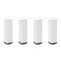 Patas para mesa de centro 4 uds acero blanco 42-44 cm de , Patas para mesas - Ref: Foro24-4012465, Precio: 67,02 €, Descuento: %