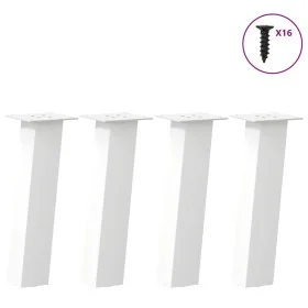 Patas para mesa de centro 4 uds acero blanco 42 cm by , Table legs - Ref: Foro24-4012501, Price: 68,06 €, Discount: %