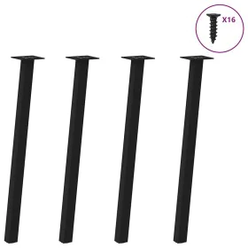 Patas para mesa de centro 4 uds acero negro 72 cm by , Table legs - Ref: Foro24-4012492, Price: 54,14 €, Discount: %