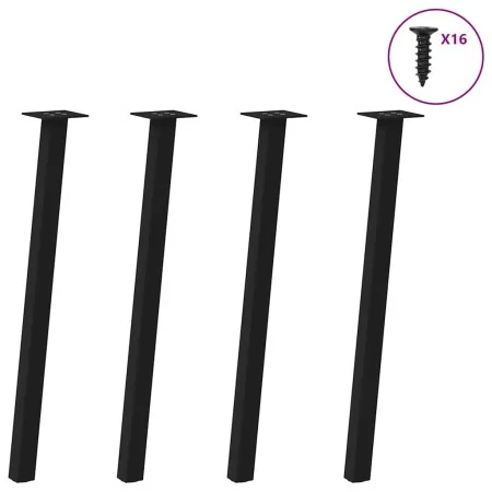 Patas para mesa de centro 4 uds acero negro 72 cm de , Patas para mesas - Ref: Foro24-4012492, Precio: 54,14 €, Descuento: %