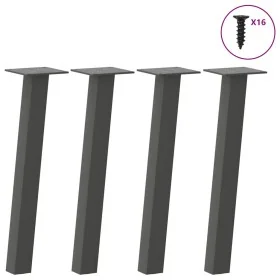 Patas para mesa de centro 4 uds acero antracita 42 cm de , Patas para mesas - Ref: Foro24-4012490, Precio: 41,21 €, Descuento: %