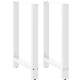 Patas de mesa de centro acero blanco 2 uds 60x(90-91) cm by , Table legs - Ref: Foro24-4013333, Price: 95,64 €, Discount: %