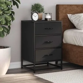Mesita de noche madera ingeniería negro 40x34,5x60 cm metal von , Nachttische - Ref: Foro24-848719, Preis: 64,13 €, Rabatt: %