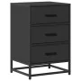 Mesita de noche madera ingeniería negro 40x34,5x60 cm metal de , Mesitas de noche - Ref: Foro24-848719, Precio: 64,13 €, Desc...
