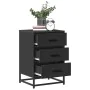 Mesita de noche madera ingeniería negro 40x34,5x60 cm metal de , Mesitas de noche - Ref: Foro24-848719, Precio: 64,13 €, Desc...