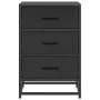 Mesita de noche madera ingeniería negro 40x34,5x60 cm metal de , Mesitas de noche - Ref: Foro24-848719, Precio: 64,13 €, Desc...