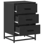 Mesita de noche madera ingeniería negro 40x34,5x60 cm metal de , Mesitas de noche - Ref: Foro24-848719, Precio: 64,13 €, Desc...