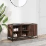 Banco zapatero madera de ingeniería roble marrón 100x40x53,5 cm de , Bancos para recibidores y almacenamiento - Ref: Foro24-8...