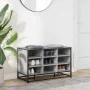 Banco zapatero madera de ingeniería gris sonoma 84x40x53,5 cm de , Bancos para recibidores y almacenamiento - Ref: Foro24-849...