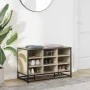 Banco zapatero madera de ingeniería roble sonoma 84x40x53,5 cm by , Benches for halls and storage - Ref: Foro24-849230, Price...