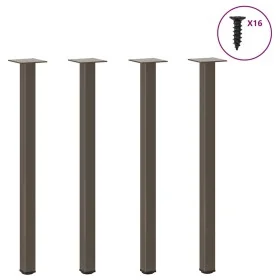Patas para mesa de centro 4 uds acero acero natural 72-74 cm de , Patas para mesas - Ref: Foro24-4012459, Precio: 59,99 €, De...