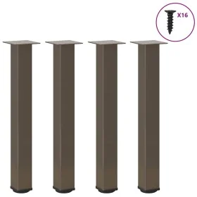Patas para mesa de centro 4 uds acero acero natural 72-74 cm by , Table legs - Ref: Foro24-4012471, Price: 81,08 €, Discount: %