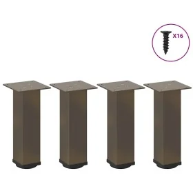 Patas para mesa de centro 4 uds acero acero natural 42-44 cm de , Patas para mesas - Ref: Foro24-4012467, Precio: 67,06 €, De...