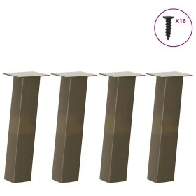 Patas para mesa de centro 4 uds acero acero natural 42 cm by , Table legs - Ref: Foro24-4012503, Price: 68,06 €, Discount: %