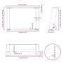 Patas de mesa de centro forma U 2uds acero negro 40x(30-31) cm de , Patas para mesas - Ref: Foro24-4012740, Precio: 63,39 €, ...