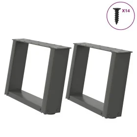 Patas de mesa centro forma U 2uds acero antracita 40x(30-31) cm de , Patas para mesas - Ref: Foro24-4012742, Precio: 59,54 €,...
