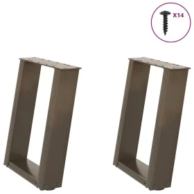 Patas para mesa de centro en forma de U 2 uds antracita acero de , Patas para mesas - Ref: Foro24-4012763, Precio: 61,66 €, D...