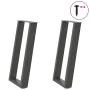 Patas mesa consola forma U 2 uds acero antracita 38x(72-73) cm de , Patas para mesas - Ref: Foro24-4012782, Precio: 71,84 €, ...