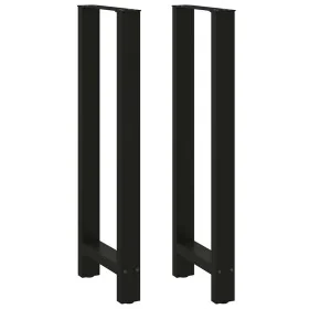 Patas de mesa de centro acero negro 2 uds 50x(110-111) cm by , Table legs - Ref: Foro24-4013352, Price: 109,24 €, Discount: %