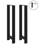 Patas de mesa de centro acero negro 2 uds 50x(110-111) cm de , Patas para mesas - Ref: Foro24-4013352, Precio: 109,24 €, Desc...