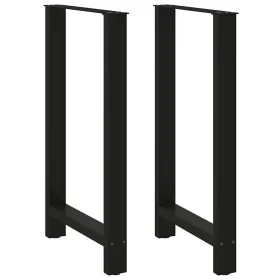 Patas de mesa de centro acero negro 2 uds 60x(100-101) cm by , Table legs - Ref: Foro24-4013344, Price: 98,83 €, Discount: %