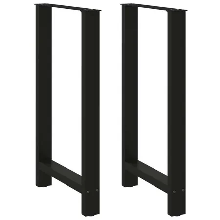 Patas de mesa de centro acero negro 2 uds 60x(100-101) cm de , Patas para mesas - Ref: Foro24-4013344, Precio: 98,83 €, Descu...