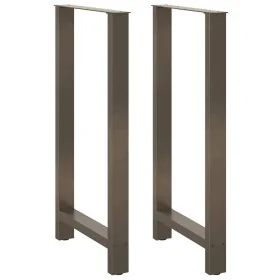 Patas para mesa de centro de acero natural 2 uds 60x(110-111)cm de , Patas para mesas - Ref: Foro24-4013359, Precio: 110,58 €...