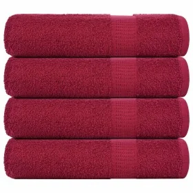 Toallas de Baño 4 uds burdeos 100x150 cm 360 gsm 100% algodón de , Toallas - Ref: Foro24-136741, Precio: 47,86 €, Descuento: %