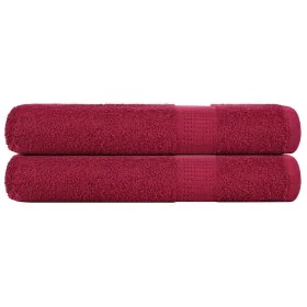 Toallas de sauna 2 uds 100% algodón burdeos 80x200 cm 360 gsm de , Toallas - Ref: Foro24-136743, Precio: 31,53 €, Descuento: %