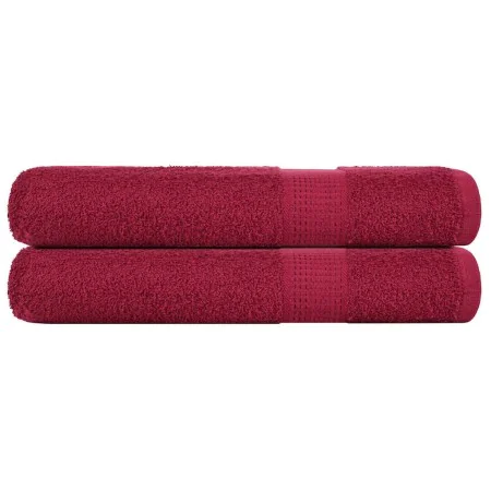 Toallas de sauna 2 uds 100% algodón burdeos 80x200 cm 360 gsm de , Toallas - Ref: Foro24-136743, Precio: 31,53 €, Descuento: %