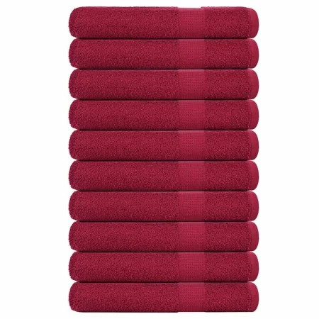 Toallas 10 uds 100% algodón burdeos 100x200 cm 600 gsm de , Toallas - Ref: Foro24-136748, Precio: 129,99 €, Descuento: %