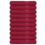 Toallas 10 uds 100% algodón burdeos 100x200 cm 600 gsm de , Toallas - Ref: Foro24-136748, Precio: 129,99 €, Descuento: %