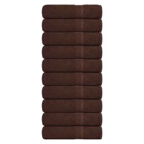 Toallas de mano 10 uds 100% algodón marrón 50x100 cm 360 gsm de , Toallas - Ref: Foro24-136760, Precio: 51,47 €, Descuento: %