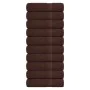 Toallas de mano 10 uds 100% algodón marrón 50x100 cm 360 gsm de , Toallas - Ref: Foro24-136760, Precio: 51,47 €, Descuento: %