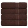 Toallas de ducha 4 uds 100% algodón marrón 70x140 cm 360 gsm de , Toallas - Ref: Foro24-136762, Precio: 36,86 €, Descuento: %