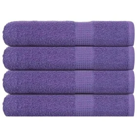 Toallas 4 uds 100% algodón morado 100x200 cm 600 gsm de , Toallas - Ref: Foro24-136891, Precio: 59,93 €, Descuento: %