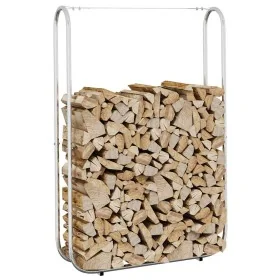 Leñero acero galvanizado 100x25x150 cm de , Bolsas y soportes de leña - Ref: Foro24-4100703, Precio: 27,62 €, Descuento: %