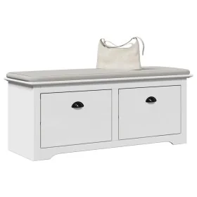 Banco de recibidor BODO blanco 114x40x45 cm de , Bancos para recibidores y almacenamiento - Ref: Foro24-4016869, Precio: 121,...