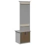 Mueble de entrada con ganchos BODO gris 50x40x157 cm by , Benches for halls and storage - Ref: Foro24-4016874, Price: 100,24 ...