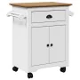 Carrito de cocina BODO blanco y marrón 72x45x80 cm von , Küchen- und Speisewagen - Ref: Foro24-4016876, Preis: 138,21 €, Raba...