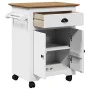 Carrito de cocina BODO blanco y marrón 72x45x80 cm von , Küchen- und Speisewagen - Ref: Foro24-4016876, Preis: 138,21 €, Raba...