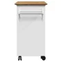 Carrito de cocina BODO blanco y marrón 72x45x80 cm von , Küchen- und Speisewagen - Ref: Foro24-4016876, Preis: 138,21 €, Raba...